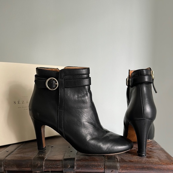 Sezane Black Leather Ankle Boots (US 9 / EU size 40) - Picture 2 of 4
